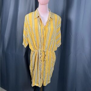 Top Shop Yellow Striped Dress Women’s 6
